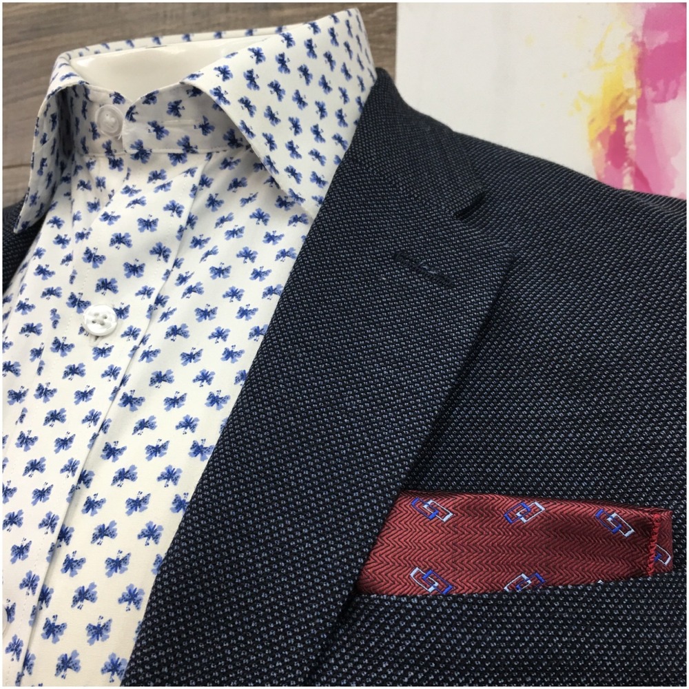 TOMMY HILFIGER Mens Blazer Sport Coat Casual Jacket Size 40L Hopsack Wool Suit‎ - Picture 2 of 12